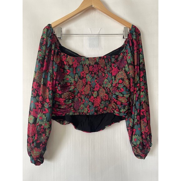 FREE PEOPLE Oh La La Floral Bodice Top, Square Neck, Size: Large - $128 NWT - Picture 6 of 12
